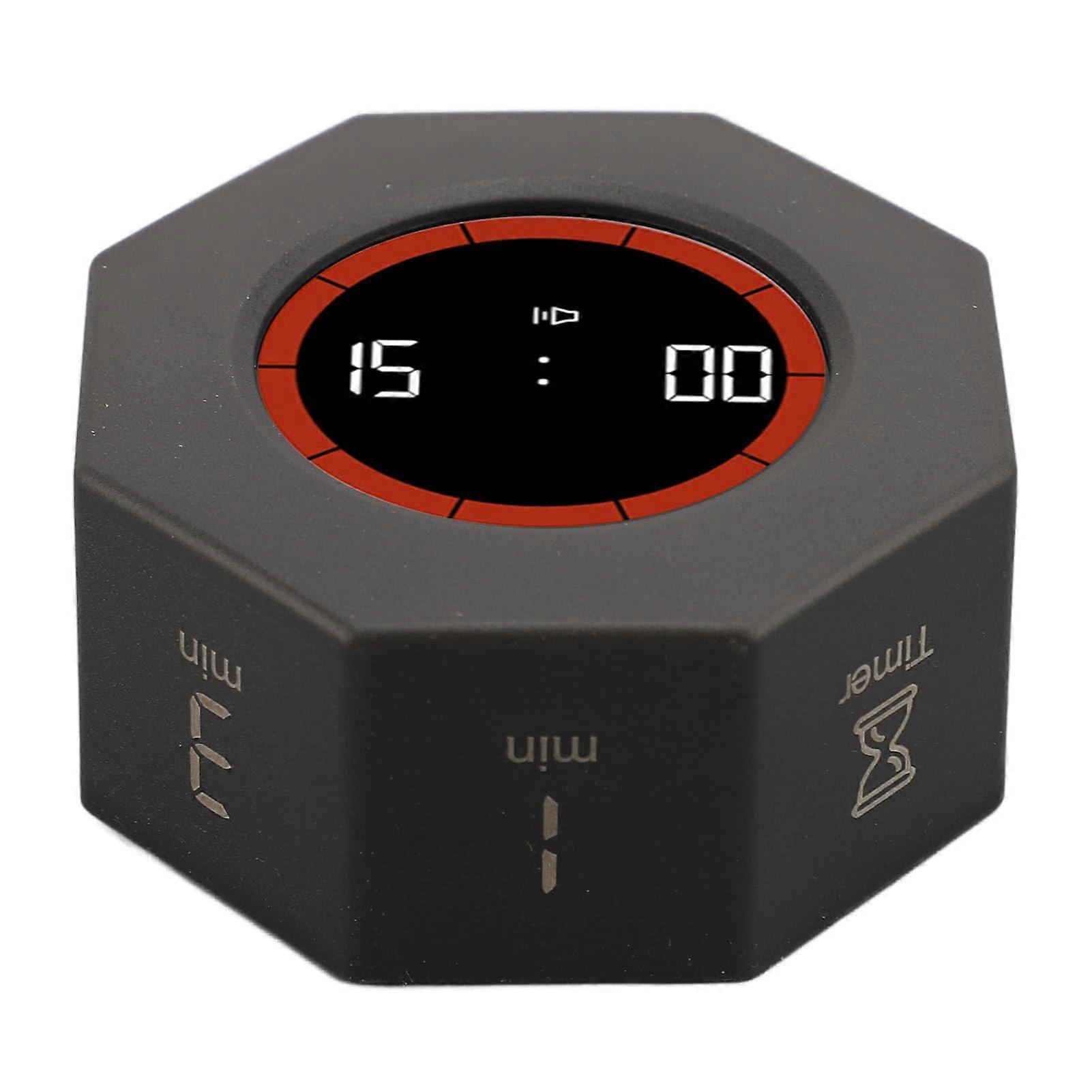 Pomodoro Timer for Work and Study with Gravity Sensor Flip, Preset Countdown, USBC Rechargeable Black