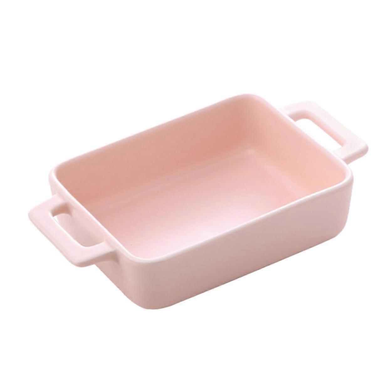 Ceramic Baking Dish with DoubleEar Handles, Oven Microwave and Dishwasher Safe Pan for Bread Cake