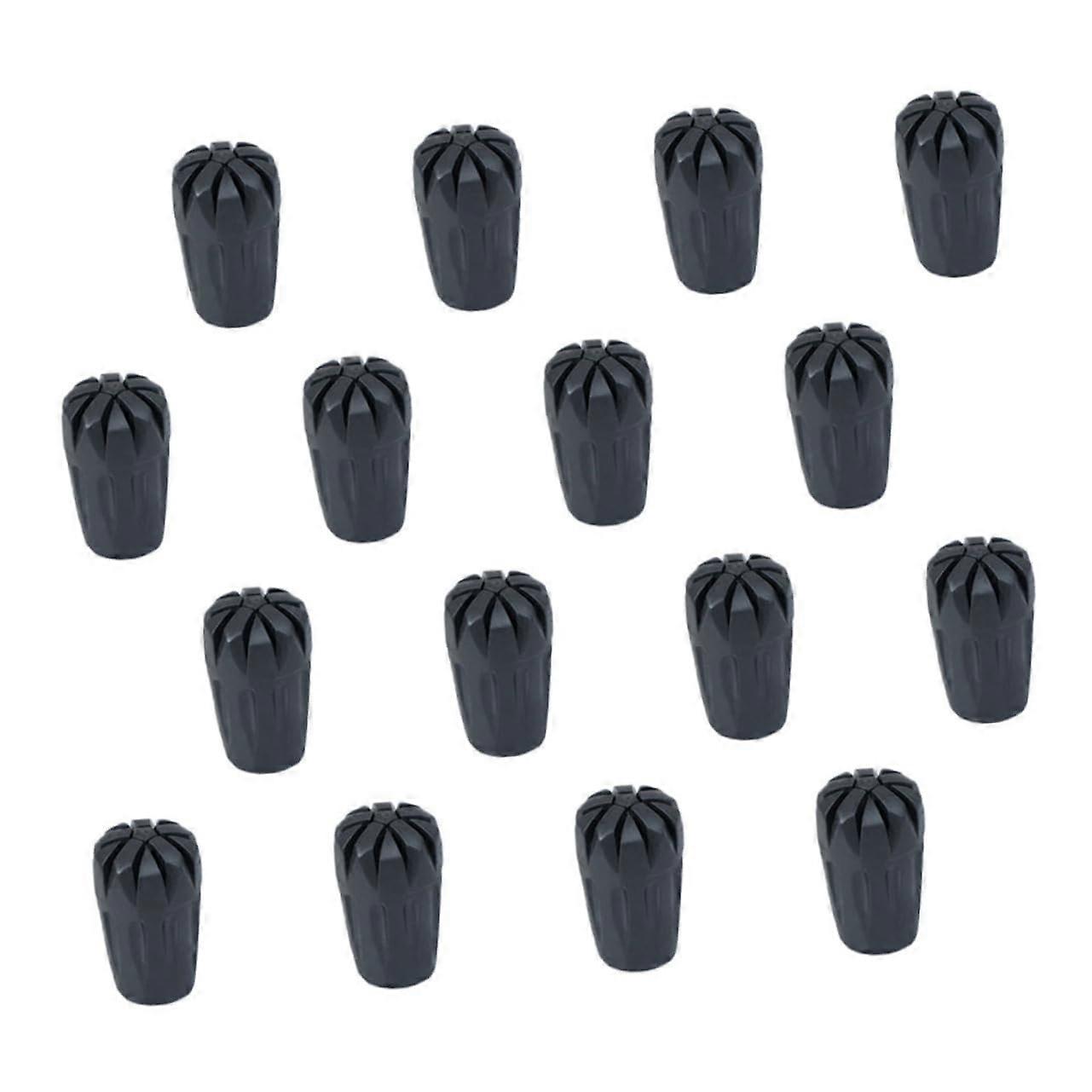 Trekking Pole Rubber Tips with Shock Absorption, SlipResistant Walking Stick Tip Protectors