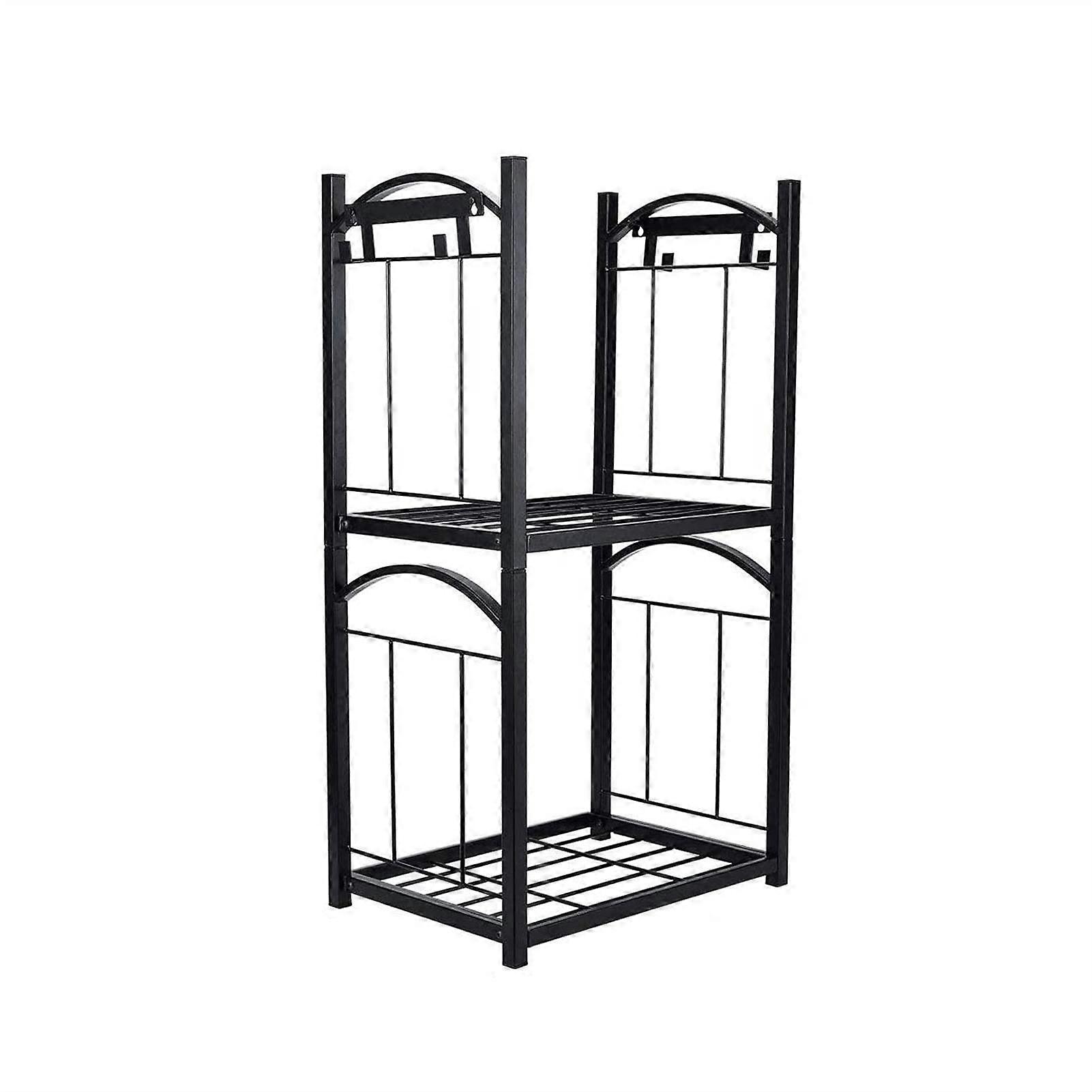 Firewood Rack with DualLayer Storage, Durable Iron Frame for Indoor Outdoor Use, Quick Assembly