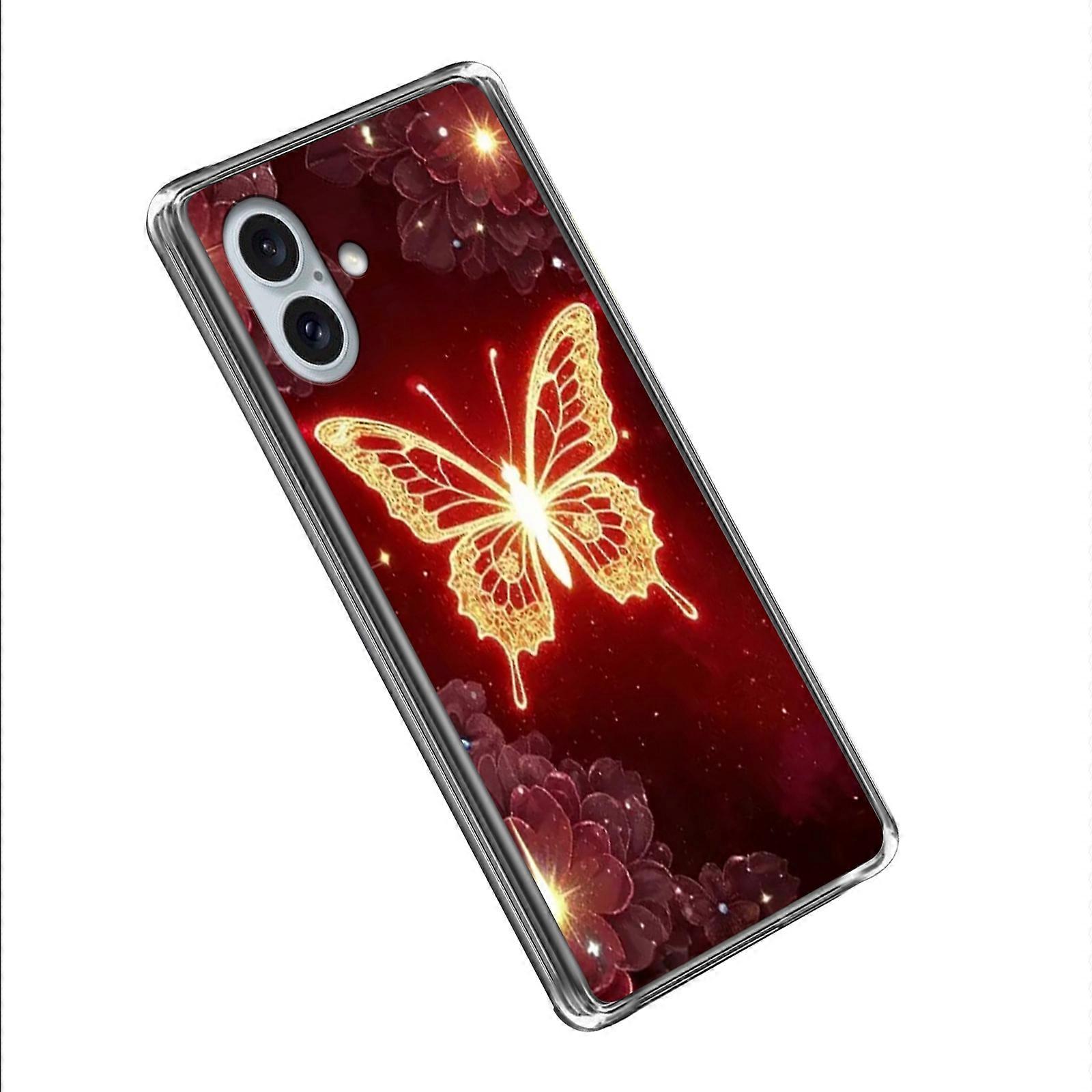 For iPhone 16 Case IMD Pattern Printed Shockproof TPU Phone Cover