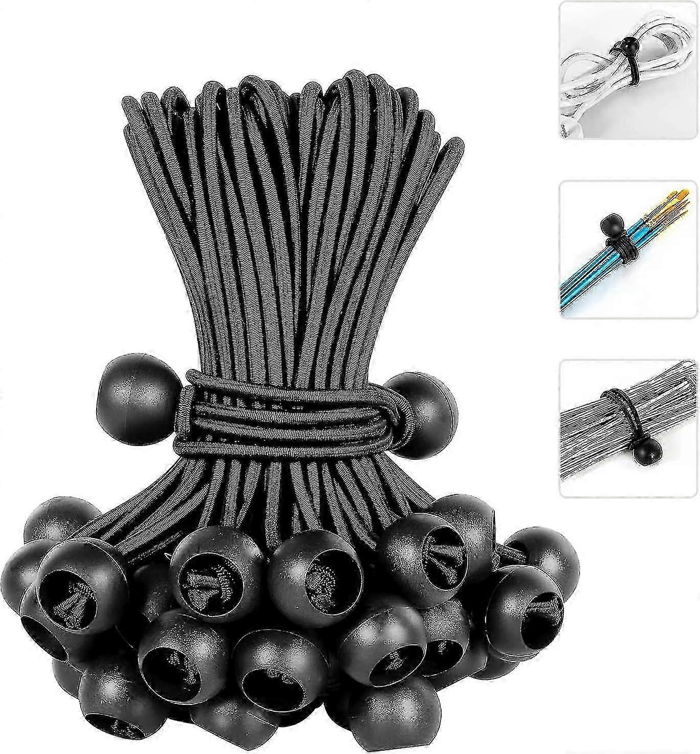 Sangles élastiques, Noir, Cadeau 25 pièces