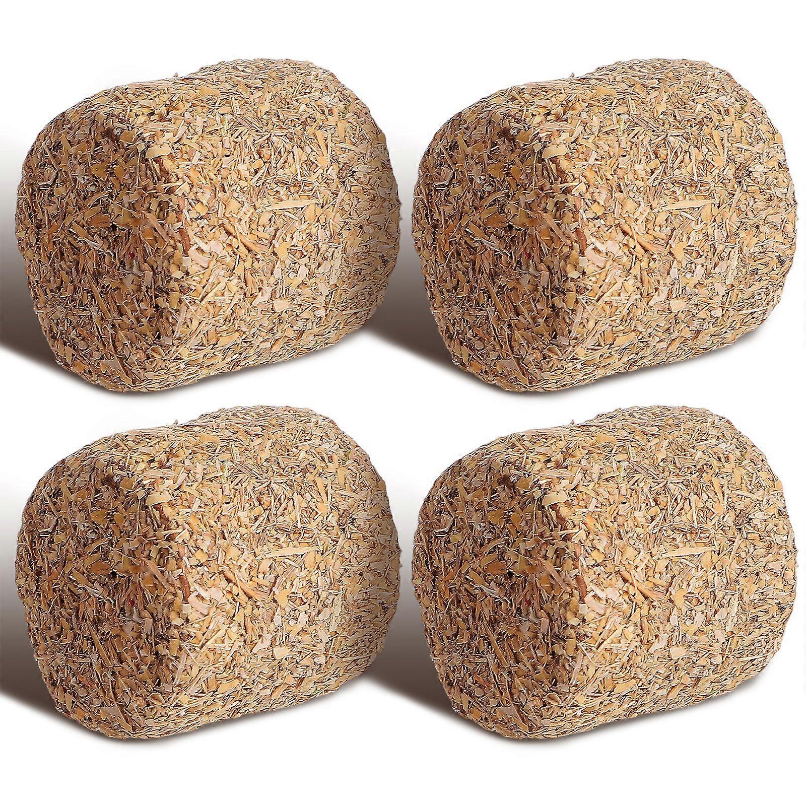4Pcs Mini Hay Blocks Small Decorative Hay Table Decoration Rustic Room Decors