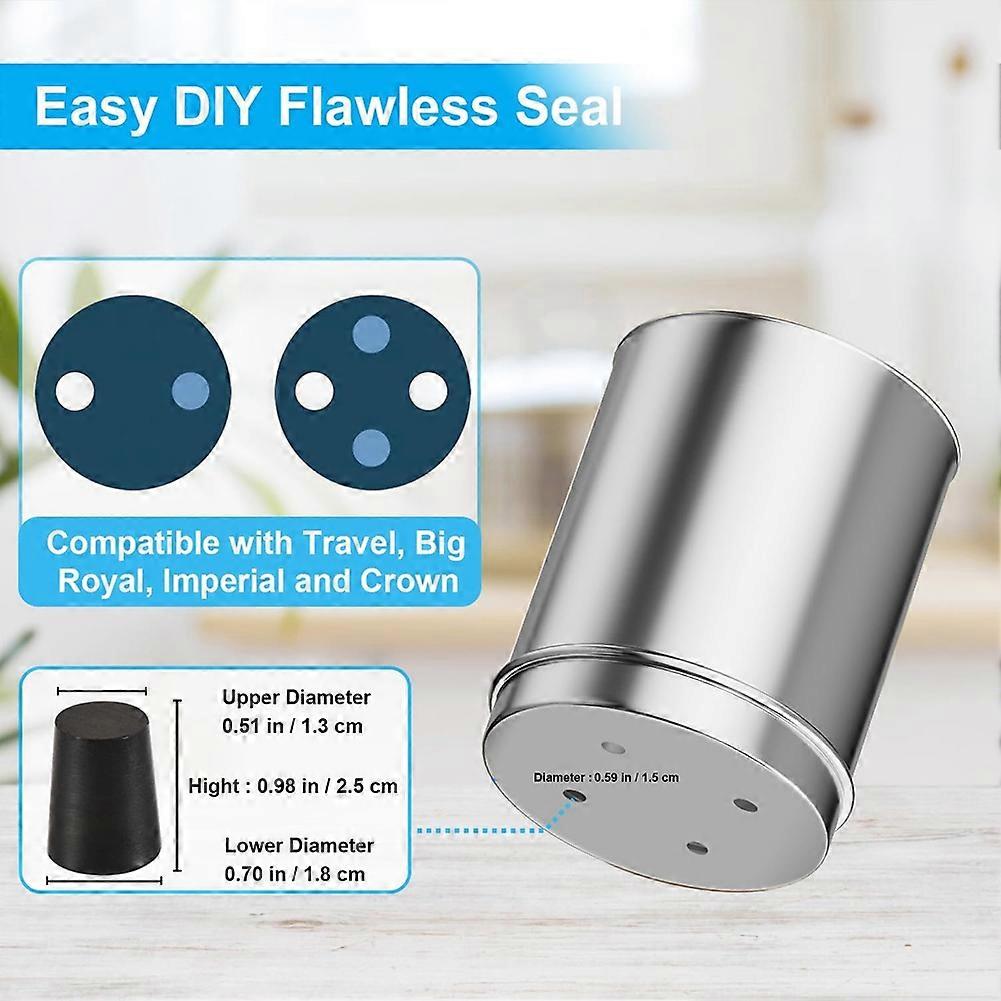 Replacement Kit for Berkey Water Filter System Elements - 4 Wing Nuts, 4 Washers & 4 Silicone Blocking Plugs