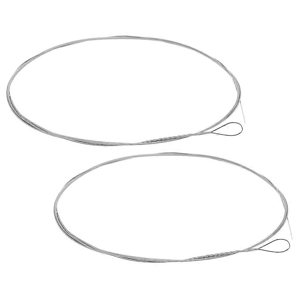 Replacement Dulcimer Strings Metal Dulcimer String Steel 2Pcs Silver Color