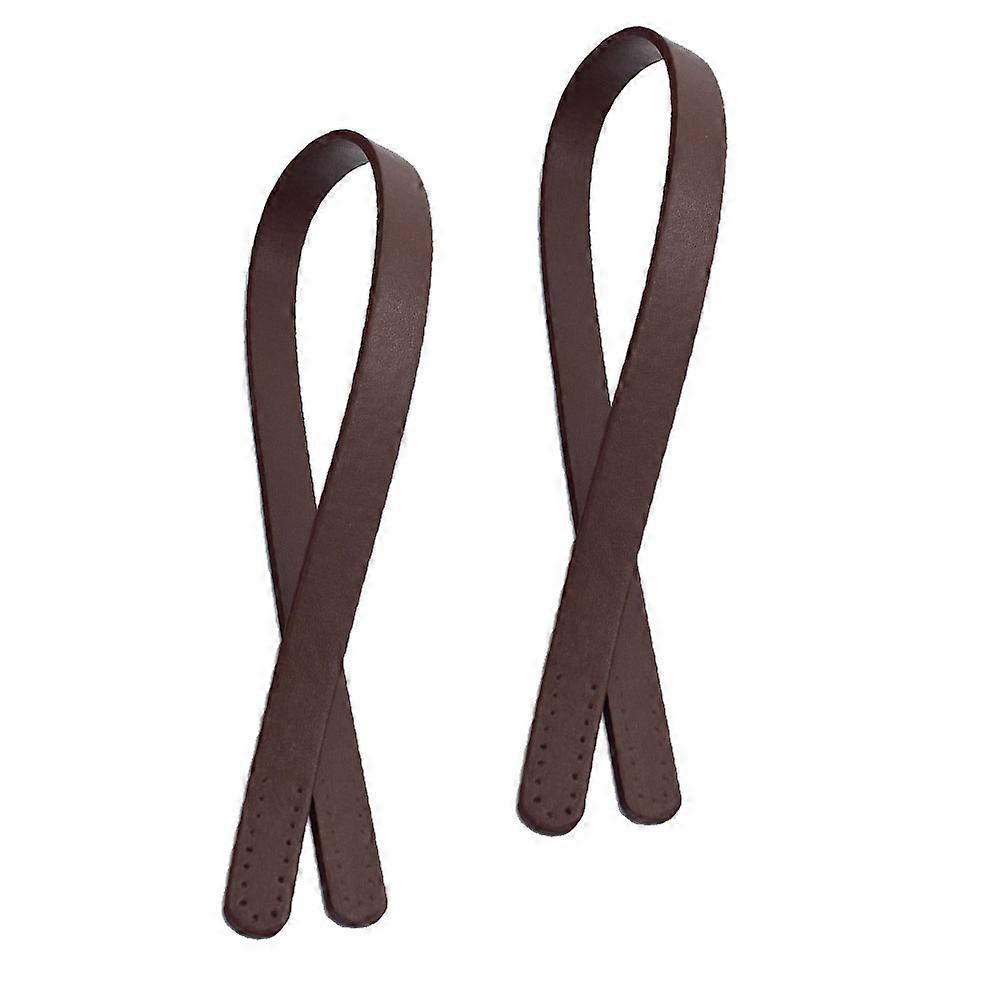 Udskiftningsrem til taskehåndtag, 2 stk. kaffefarvet