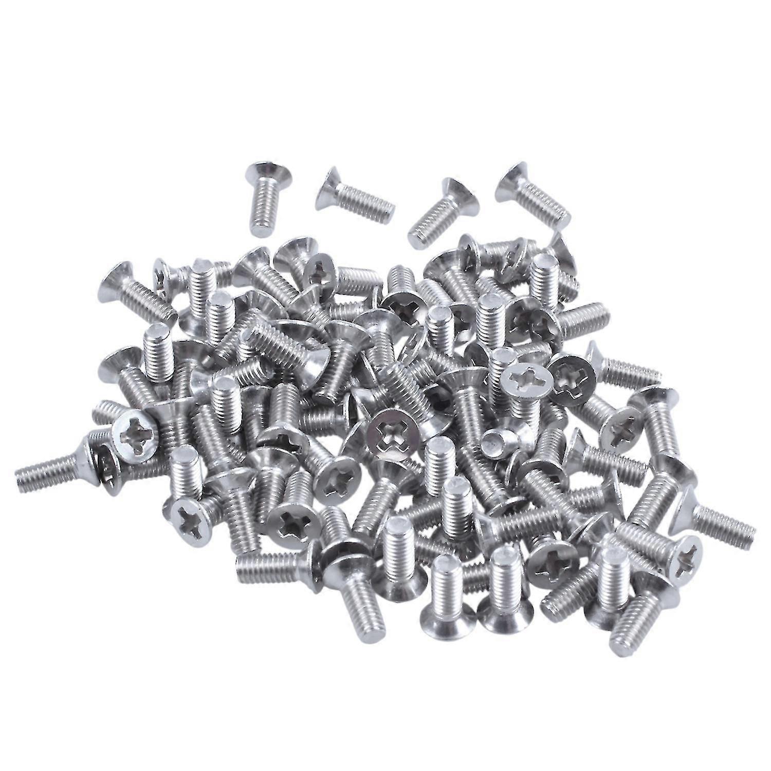 100pcs M3x8mm Thread Flat Head Countersunk Bolts Screws