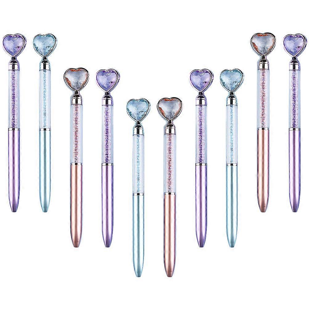 Assorted Color Pen Multi-Function Heart Shape Pen for Writing Use 10Pcs