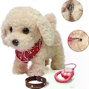 Cachorrinho eletrônico de pelúcia com controle remoto, brinquedo interativo divertido, que balança o rabo (sem pilhas).