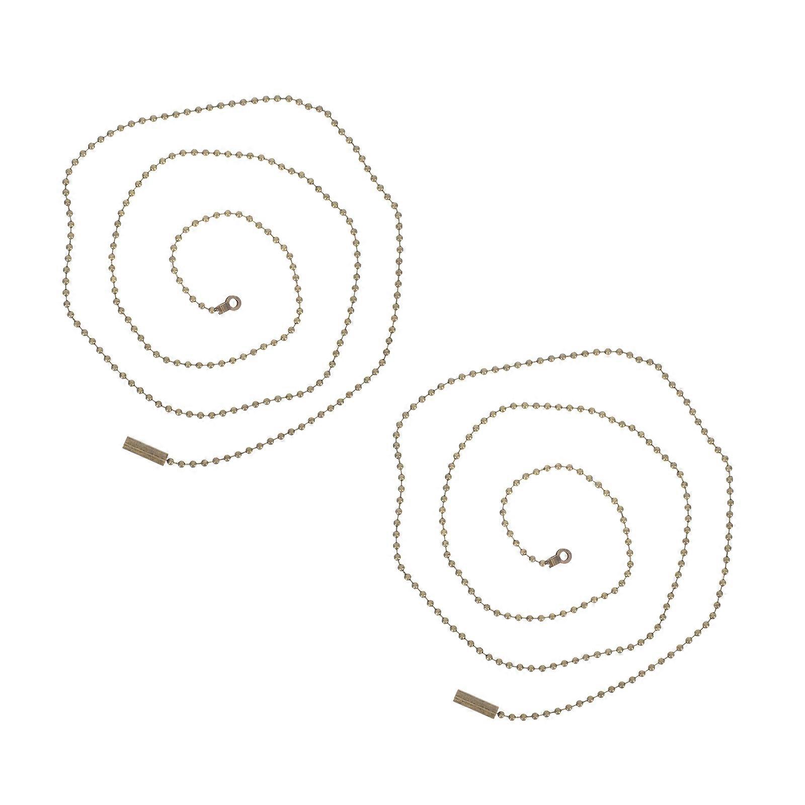 2pcs Durable Switch Pull Chains Beaded Ball Pull Chain String Extension Lamp Parts