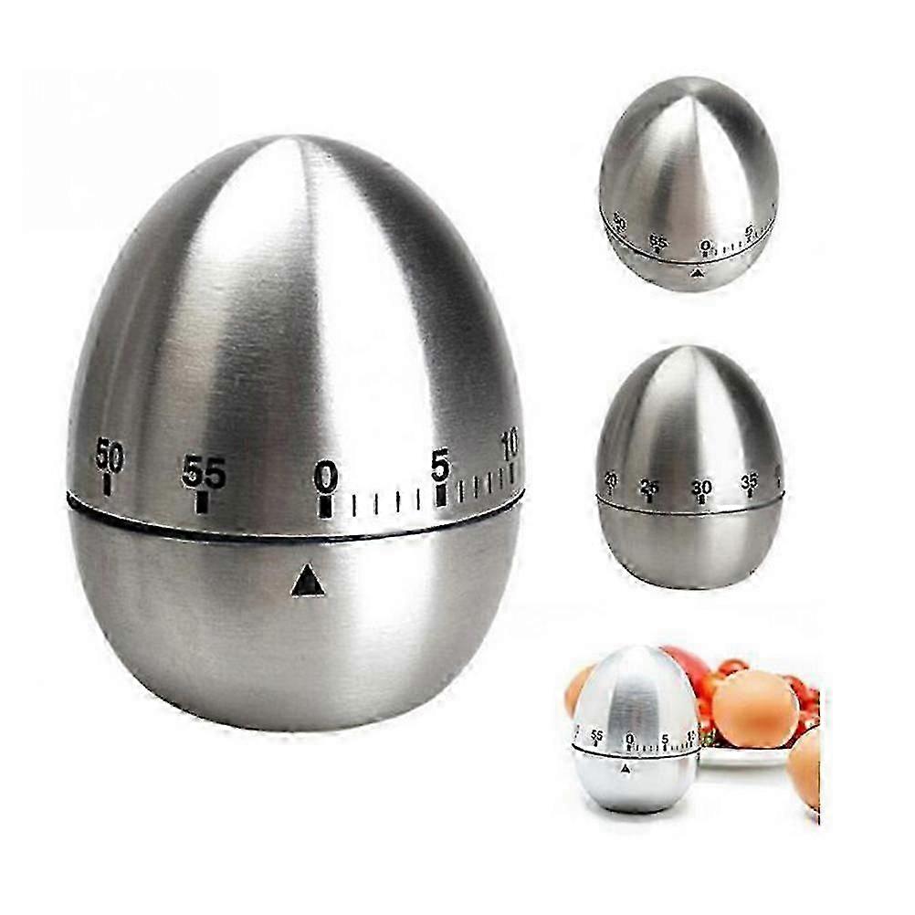 Kitchen Timer Stainless Steel Timer for Household Use 1 Piece Silver