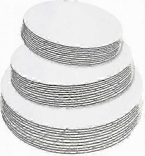 15 round cake boards, 15/20/25cm, white