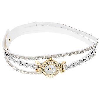 Reloj de pulsera de perlas para mujer, de moda, para medir el tiempo, 1 pieza, blanco.