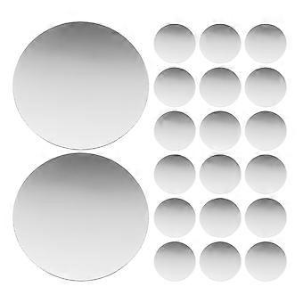 Lot de 30 miroirs adhésifs en acrylique de 5 cm - Mini-miroirs flexibles à coller au mur - Décoration sans cadre