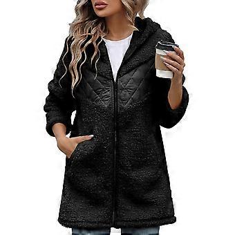 Women's casual winter hooded jacket Camel