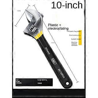 Adjustable Wrench Universal Spanner Dip Plastic Carbon Steel  Mechanical Workshop Hand Repair Tools Car Bicycle Wrench