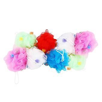 8pcs Shower Sponge Ball Bath Ball Sponge Back Scrubbing Shower Ball