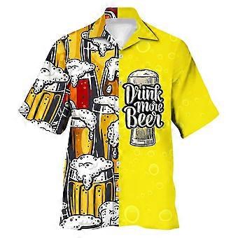 2XL-1: Hawaii Shirts Heren Funny Shirts Holiday Party Shirts, Halloween Hawaiiaanse Shirts voor mannen met pompoenskelet schedel Spooky Fun Party_Gift Of G