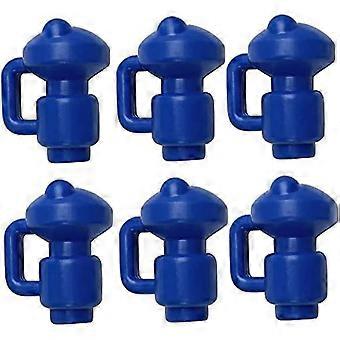 Jumping Bed Pole Caps Jumping Bed Enclosure Pole Cap Durable Top Net Hook Enclosure Waterproof Jumping Bed End Cap For Protective Safety(blue)(6pcs)