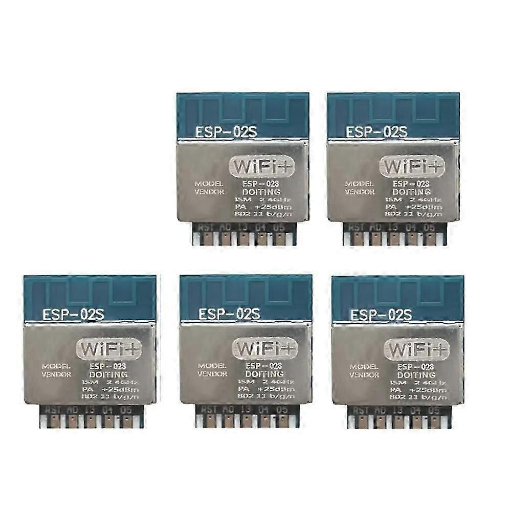 5Pcs ESP-02S Wi-Fi Module Serial Golden Finger Package ESP8285 Wireless Transparent Transmission compatible for ESP8266