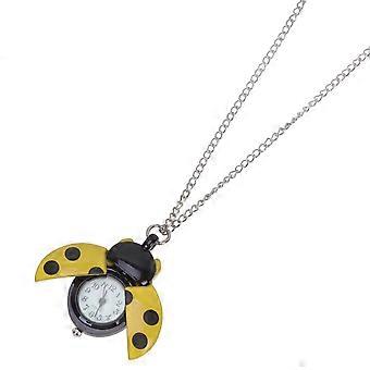 Montre de poche coccinelle pour lire l'heure, style vintage, à quartz, en alliage, cadeau pour enfants