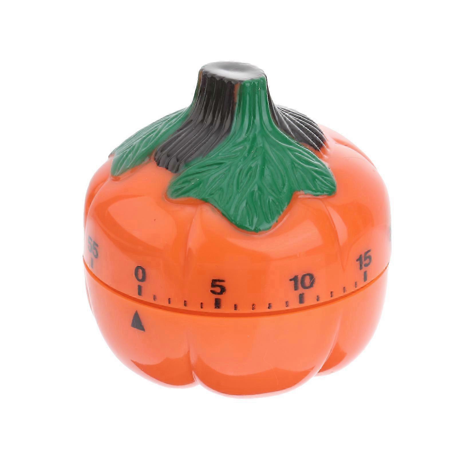 Pumpkin Design Mechanical Timer Kitchen Timer Household Cooking Time Manager Baking Reminder Cooking Countdown Timer (Orange)