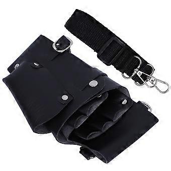 1 pc zwart haar schaar holster pouch taille schouderriem kappersschaar tool bag