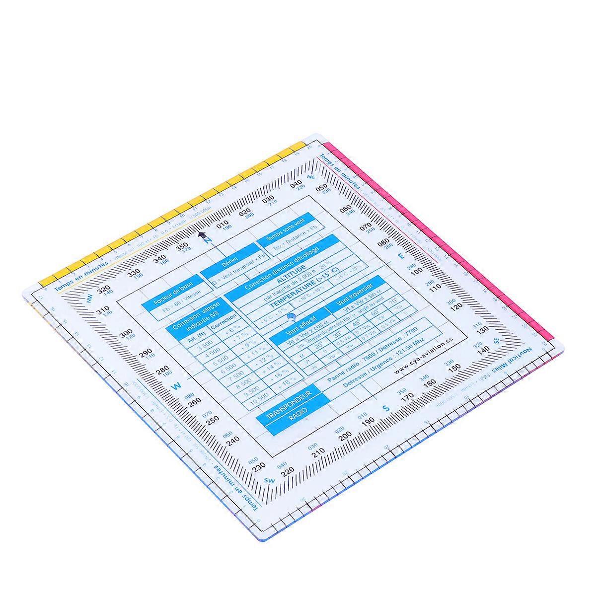 1Pcs Plastic Flight Vector Ruler Square Plastic Vector Ruler Square Flight Calculator