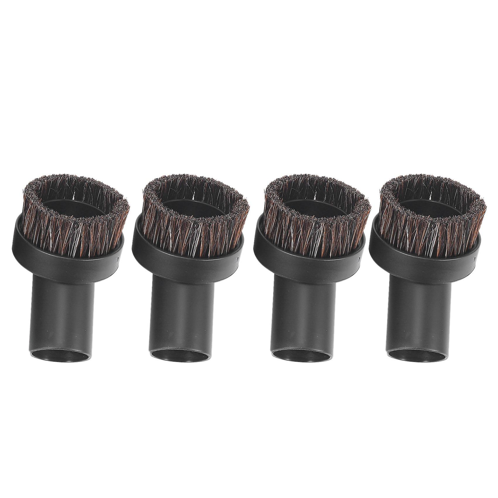 4 Pcs Horsehair Bristle Vacuum Round Dusting Brush Replacement, Corner/Track Cleaning ,Inner Dia 32