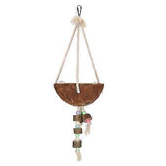 Kooi-ophanging in noix de coco naturelle, nid d'oiseau, balanoire, jouet mordre pour perroquet, fournitures pour dieren van het bedrijf