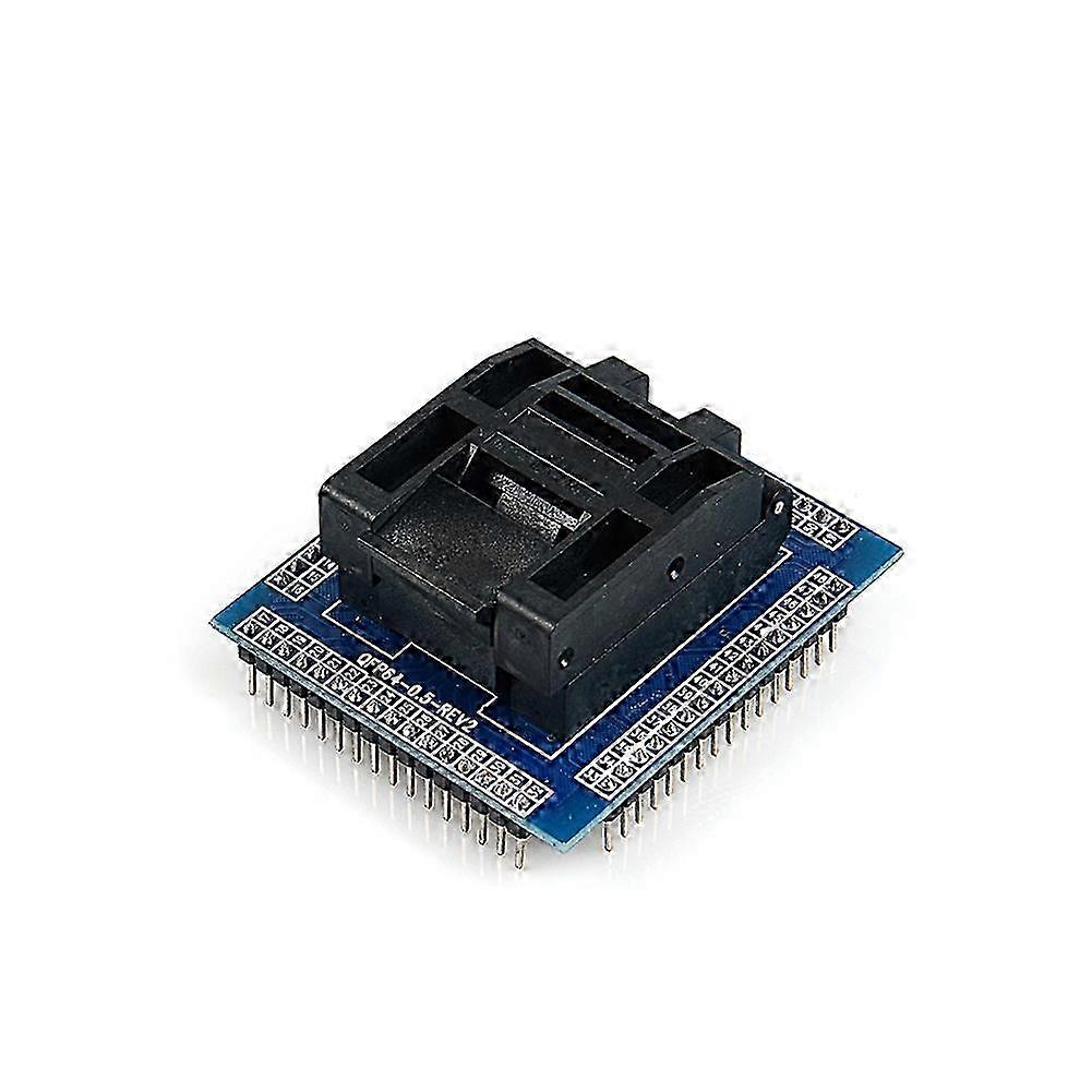Test Socket Programming Adapter Conversion Block compatible with 0.5mm QFP64 TQFP64 LQFP64 IC Programmer Adapters