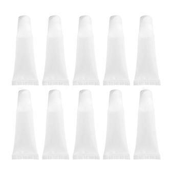 Clear Plastic Refillable Lip Balm Tubes Angled Nozzle for Precise Application Small Cosmetic Containers Empty Bottle 10ml