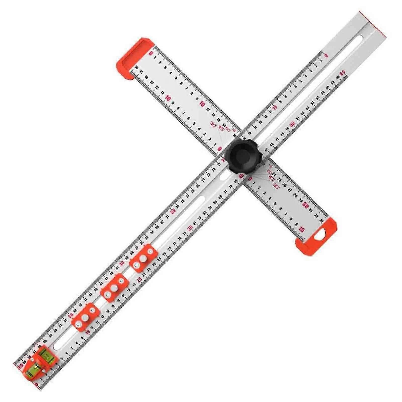 Woodworking tool for precise drilling - 2 in 1 positioning angle ruler
