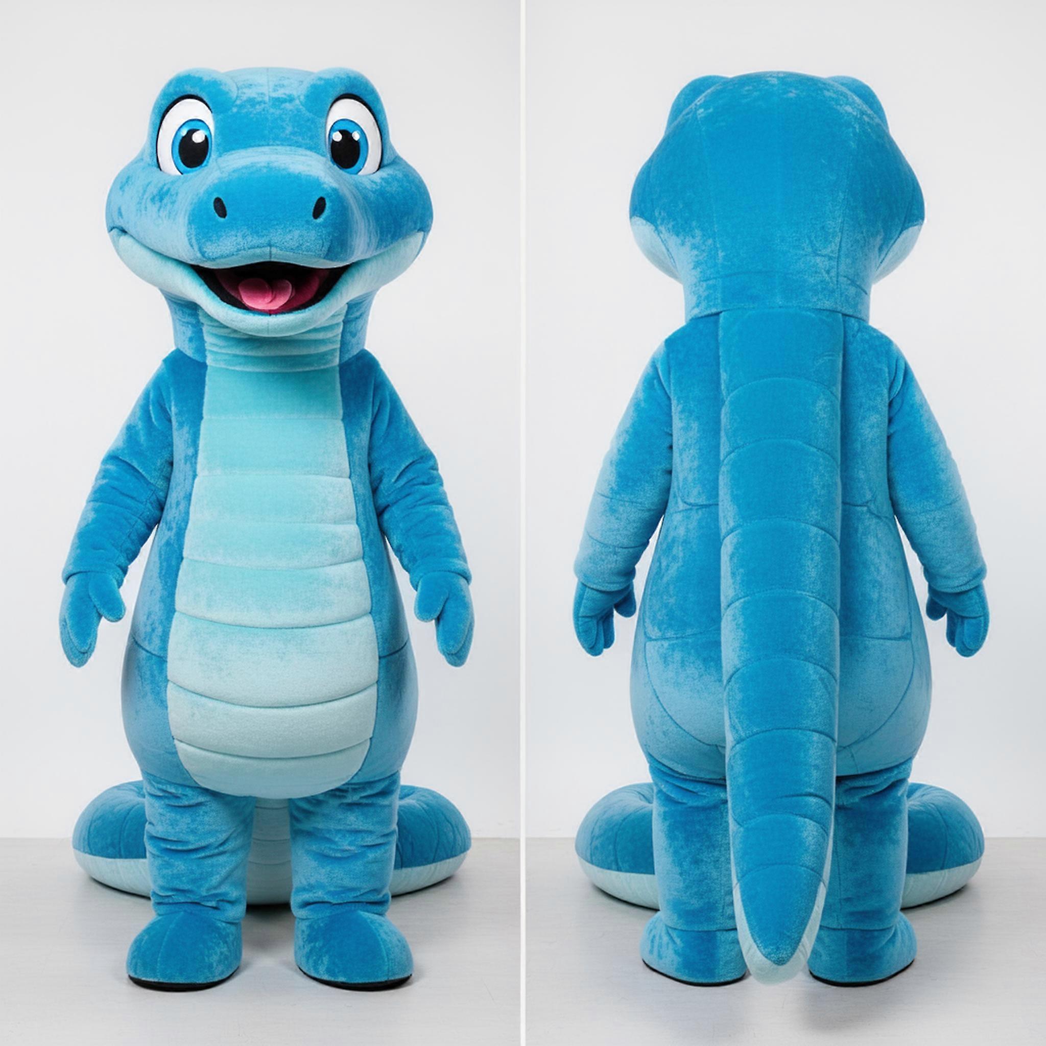 MASTICOT Cyan Coiled Titanoboa Mascot