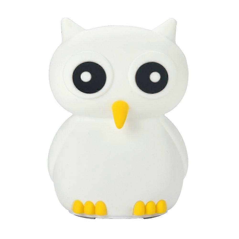 Creative owl silicone led rechargeable night light
