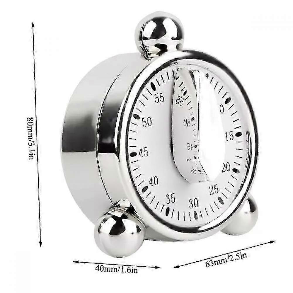 60 minute kitchen timer, manual timer compatible with kids, mechanical timer
