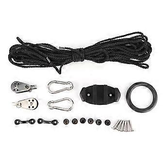 Kit de chariot d'ancrage avec poulie à corde et œillets pour kayak, canoë, bateaux, accessoires de sports nautiques