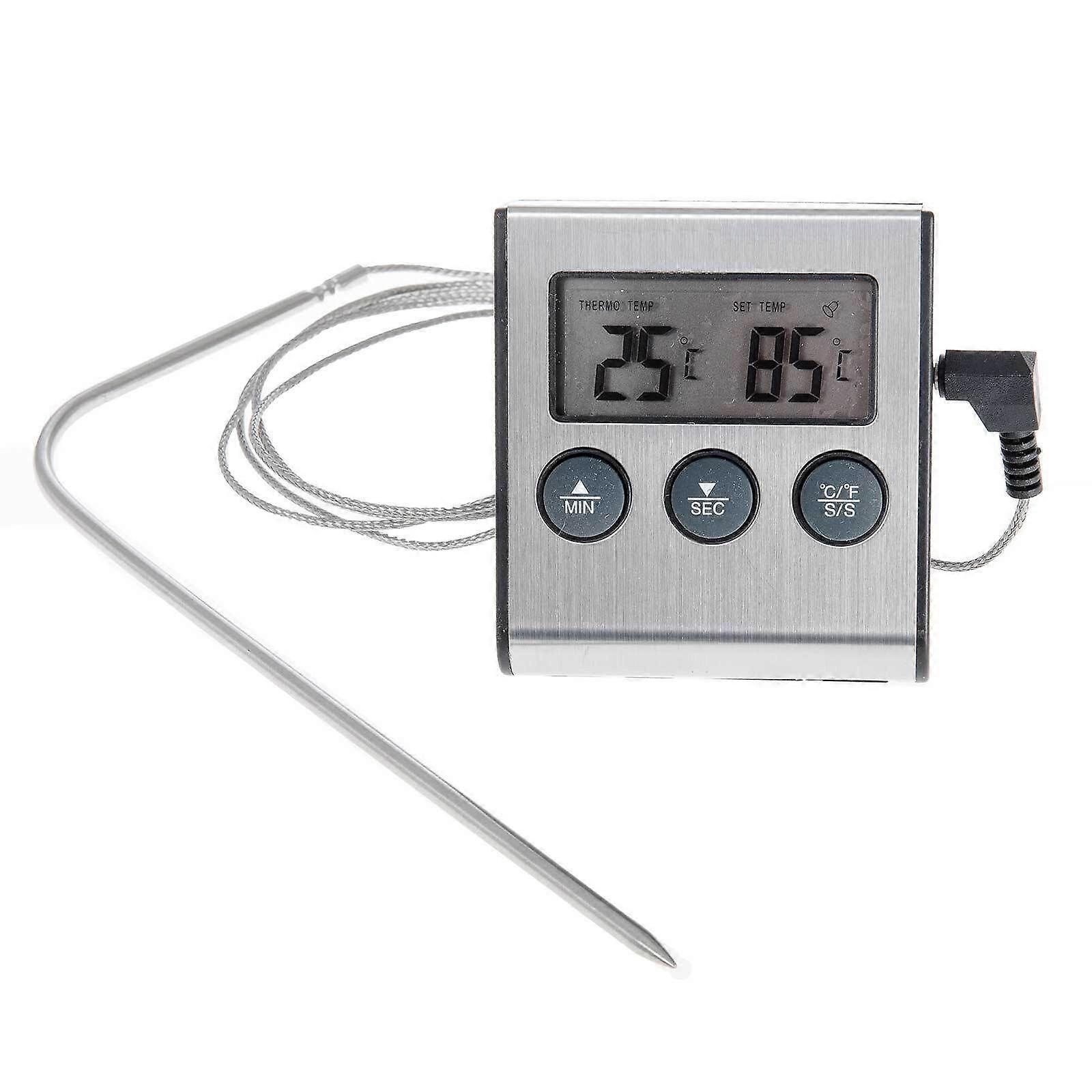 Digital Instant-Read Meat Thermometer with Countdown Timer and Magnetic Back