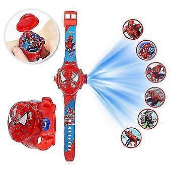 Kids Watch, Projector Projection 6 Images Cartoon Digital Spiderman Frozen Elsa Toy Watches Gifts For Unisex Boy Girl [MI]