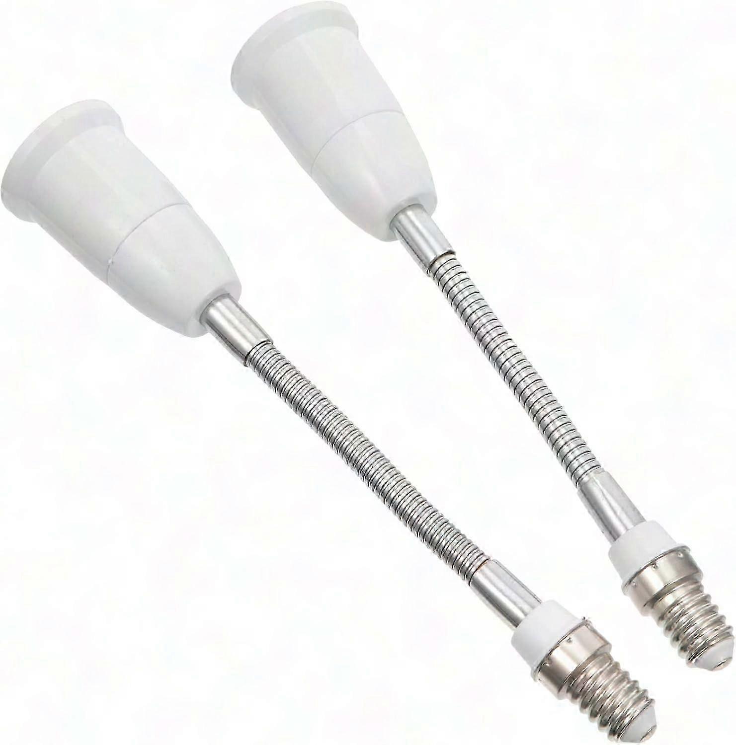 2 Pack E14 to E27 Adjustable Bulb Adapter