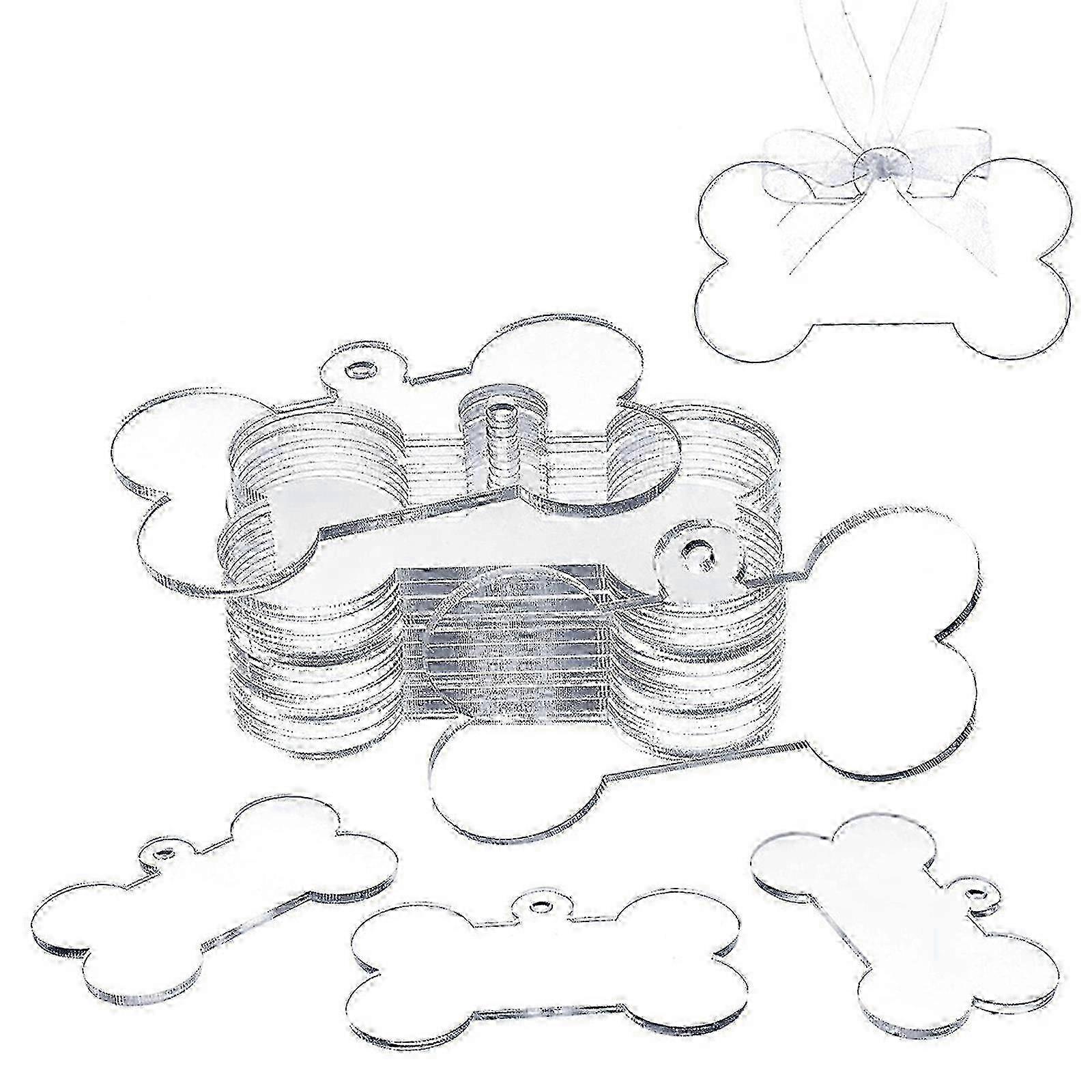 Transparent Bone Acrylic ID & Craft Tags