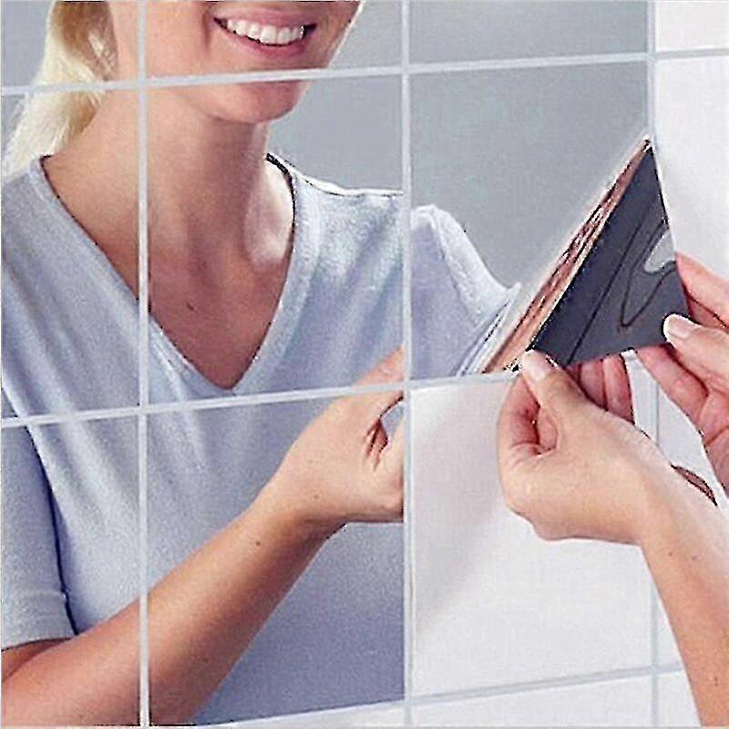 24Pcs Adhesive Mirror Squares