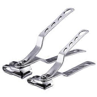 Comfortable Grip Stainless Steel Nail Clippers with 360° Swivel Head
