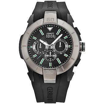 Cerruti Fano Quartz analoge man horloge met siliconen armband CRA097F224G