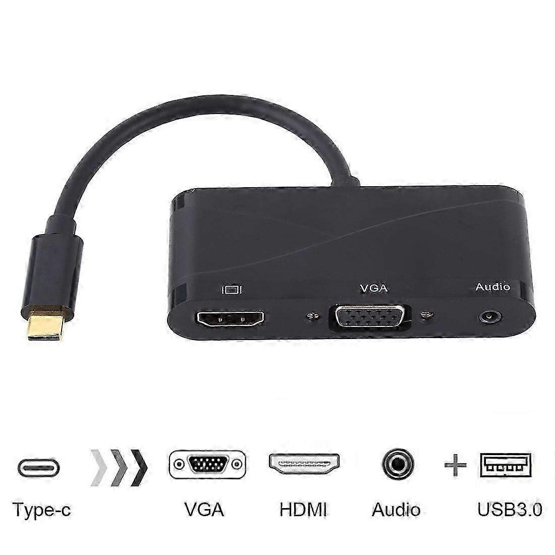 VGA HDMI USB2 Audio USB-C Hub