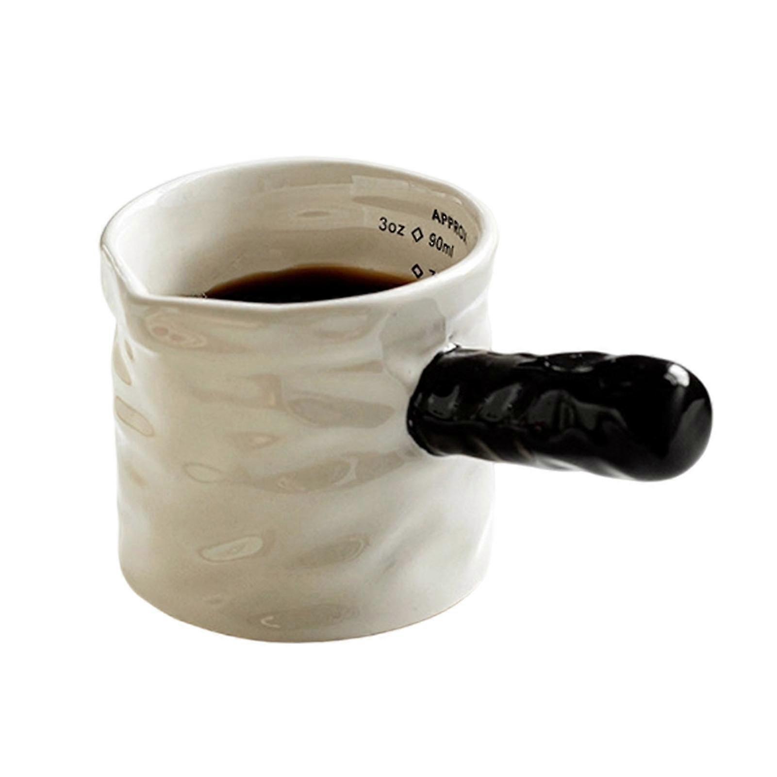 26-27@Multifunctional Small Ceramic Cup with Pointed Spout for Precise Pouring