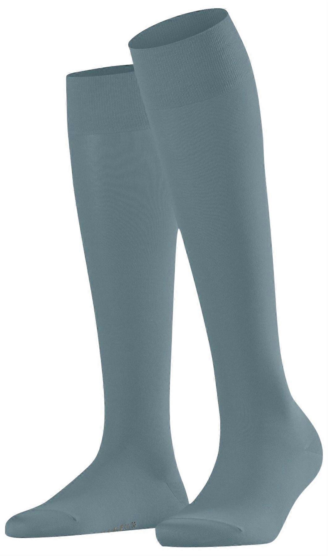 Falke Cotton Touch Knee High Socks - Monument Blue