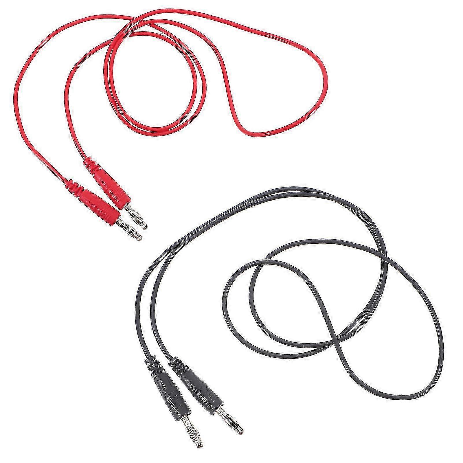Testing Line Banana Plug Cable compatible with Electrical Use 2Pcs Efficient Electrical Jumpers