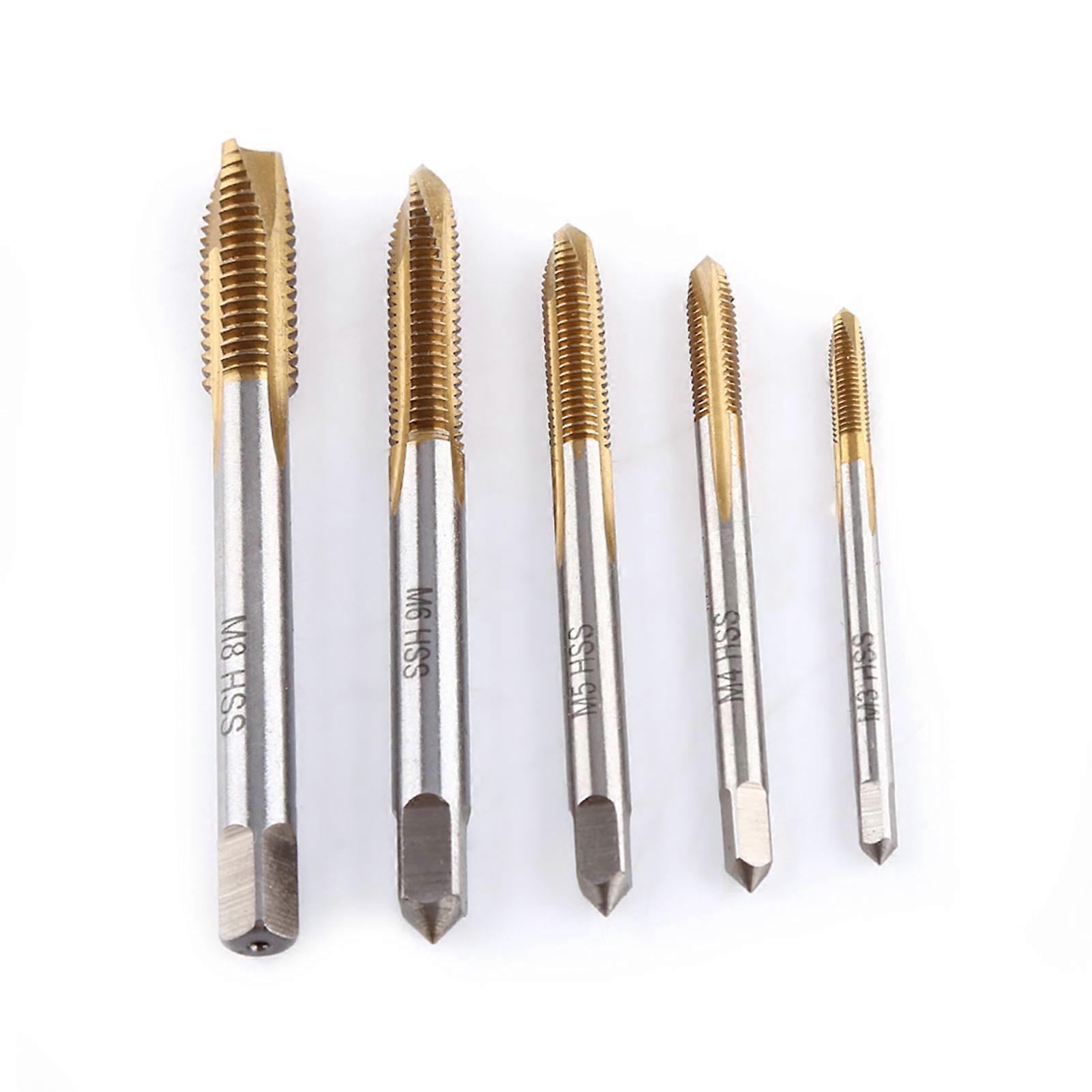 Metric HSS Tap Set Titanium Coated