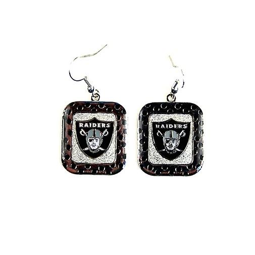 Las Vegas Raiders NFL Polka Dot Style Dangle Earrings